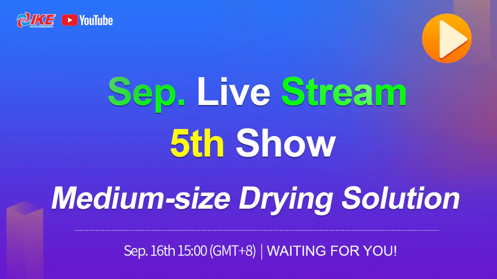 September Livestream-5th Show Medium Size Drying Solution